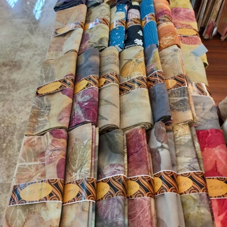 Kain Batik Ecoprint Alami Handmade Premium Motif Daun - Ecoprint DR Jogja
