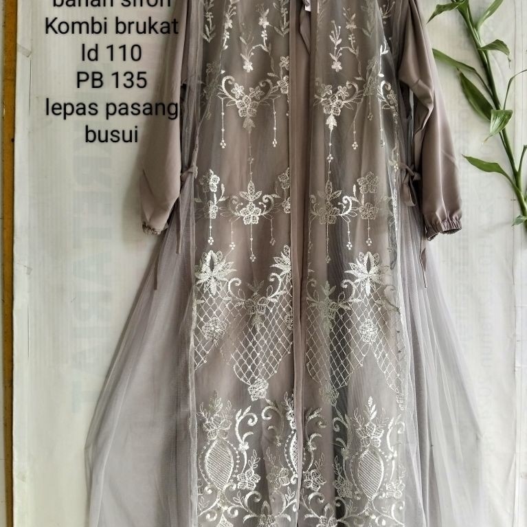 gamis outer brukat