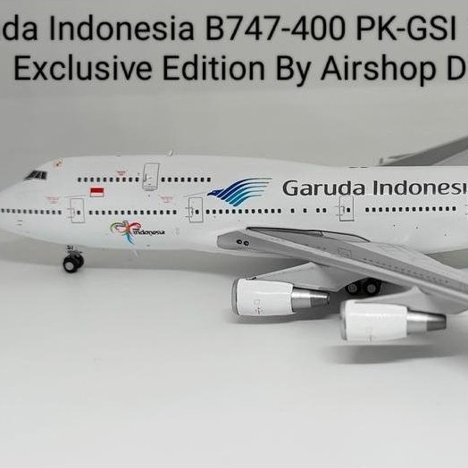 Garuda Indonesia B747-400 PK-GSI 1:400 Scale Exclusive Edition By Airshop Diecast