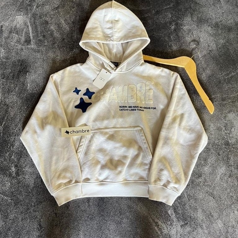 HOODIE CHMB NO IDEA WHITE SIZE M 100% PRODUK ORIGINAL
