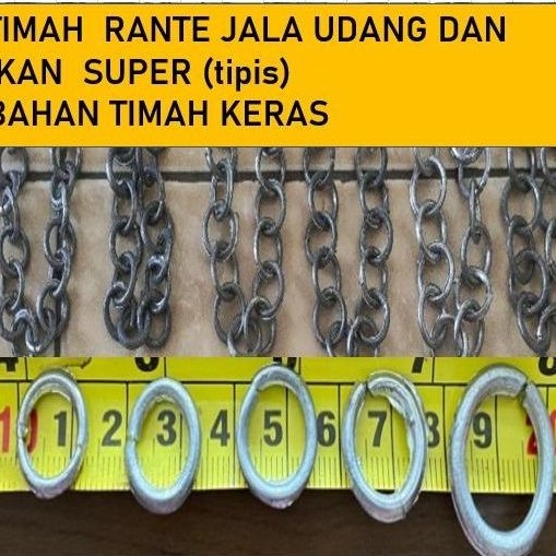 Rantai Timah Pemberat Jala Lempar Udang Dan Ikan Super /Tipis