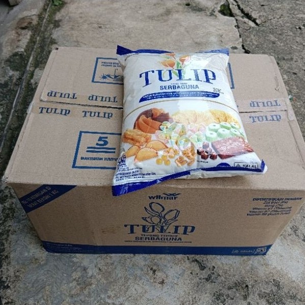 Tepung Terigu Serbaguna Tulip 1 Kg 1 Dus