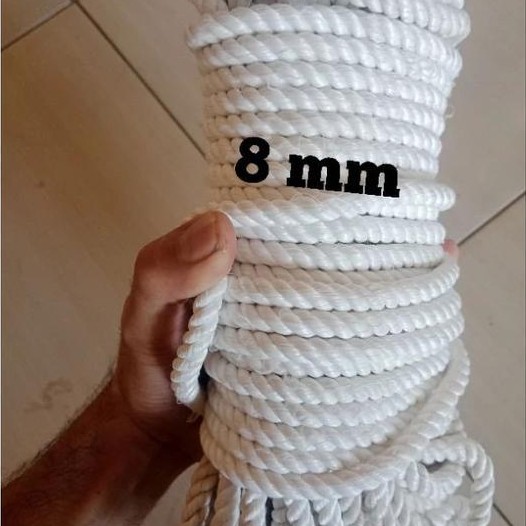 TALI 8MM KURALON BAHAN KAIN TALI IKAT BARANG MOBIL