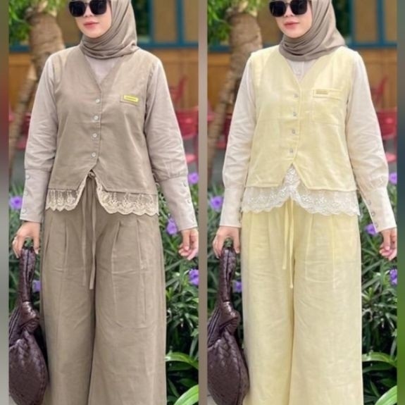 Set Celana Wanita Premium AURA BY CHATIFA ORIGINAL