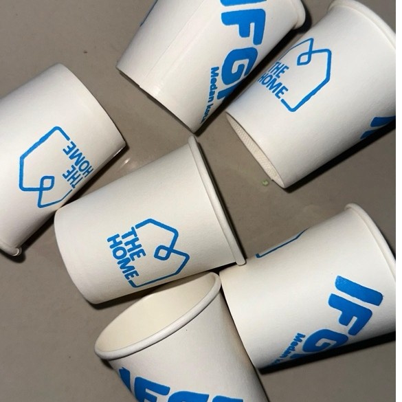 (500pcs) sablon gelas kopi, paper cup 4oz, 6,5oz, 8oz free tutup kopi + pipet kopi