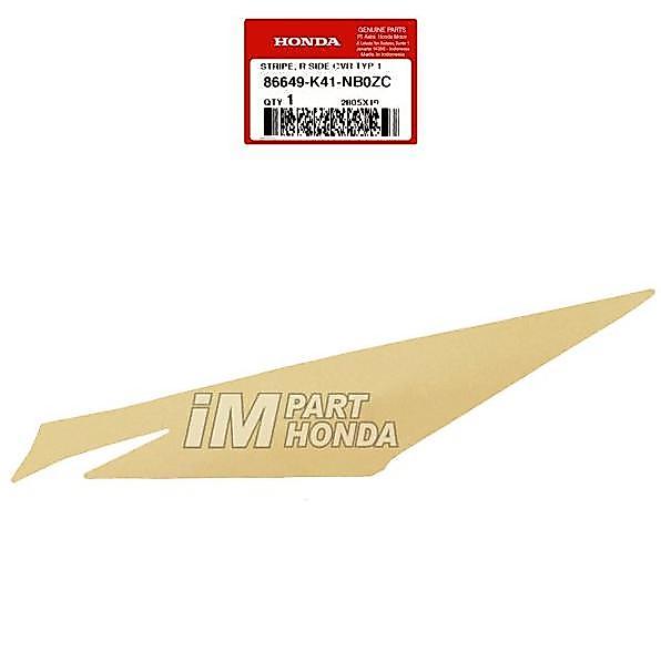 Harga Grosir 86649-K41-Nb0Zc Stiker Cover Sambungan Body Kanan New Supra X 125 Fi 2019 Hitam Dof Qua