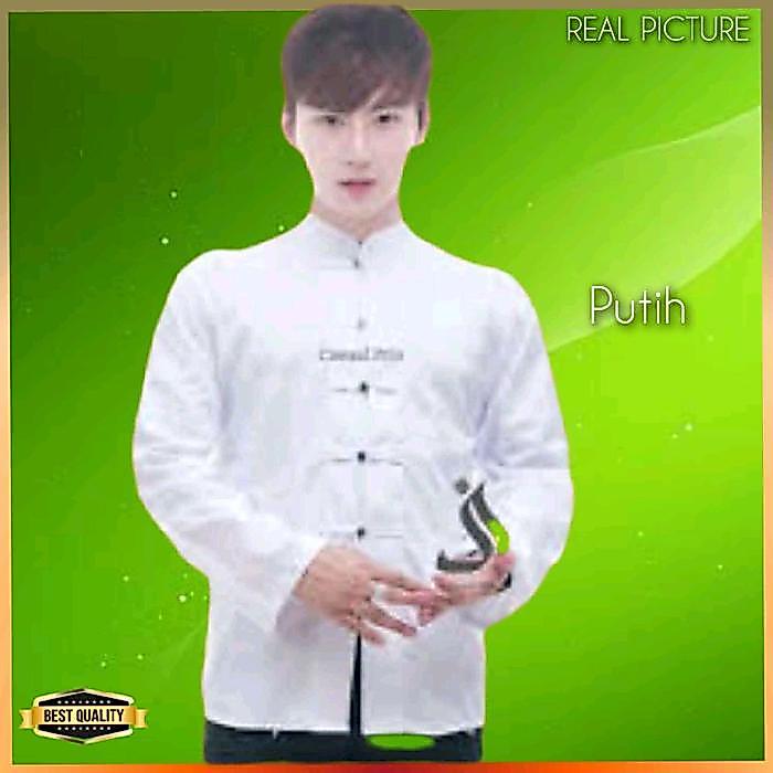 Baju Cheongsam Pria Putih