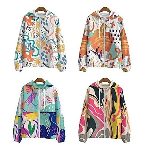 Jaket Parasut Motiv Bunga Terbaru Fulprint Pria/Wanita Jaket Parasut Premium