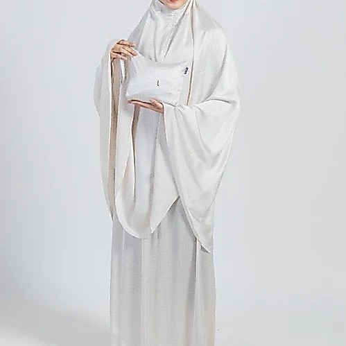 ELZATTA MUKENA SATIN PREMIUM MOTIF MONOGRAM ELZATTA MUKENA SATIN L RING MONOGRAM