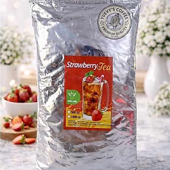 [TERMURAH]Bubuk Minuman Rasa Strawberry/Stroberi Tea 1 Kg/1000G-JAVALAND