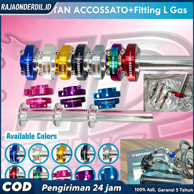 Fitting L Gas gas spontan accossato + fittingan kabel gas stainless made in vietnam Fitting L Gas Da