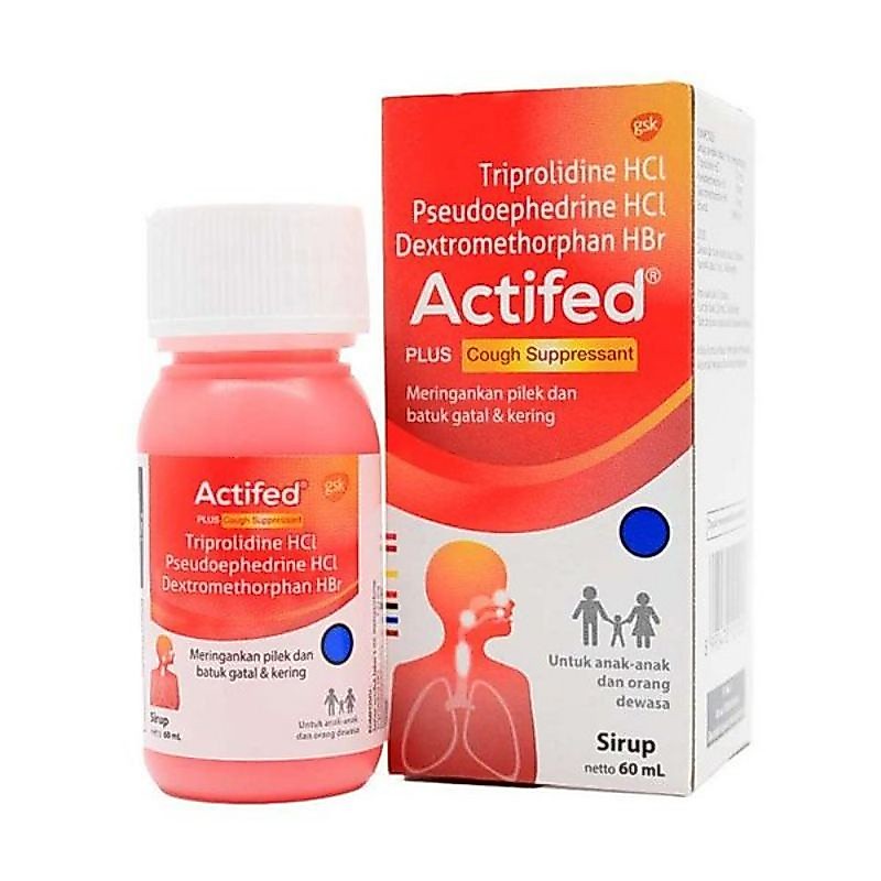 Actifed Merah (Pilek + Batuk Kering )