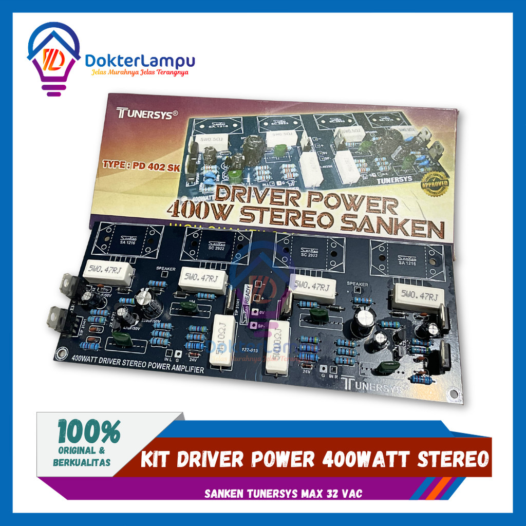 KIT DRIVER POWER 400WATT STEREO SANKEN TUNERSYS