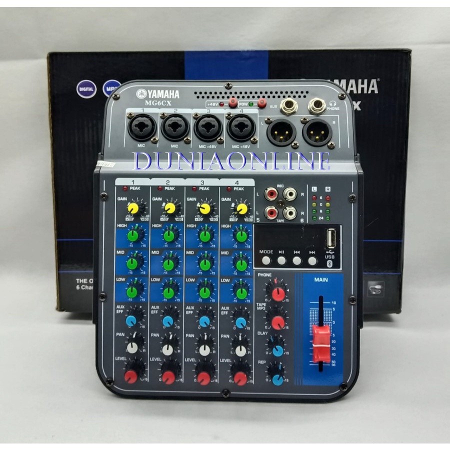 Mixer Mini 6 Channel 6 Ch YAMAHA MG6CX MG-6CX MP3 USB Bluetooth