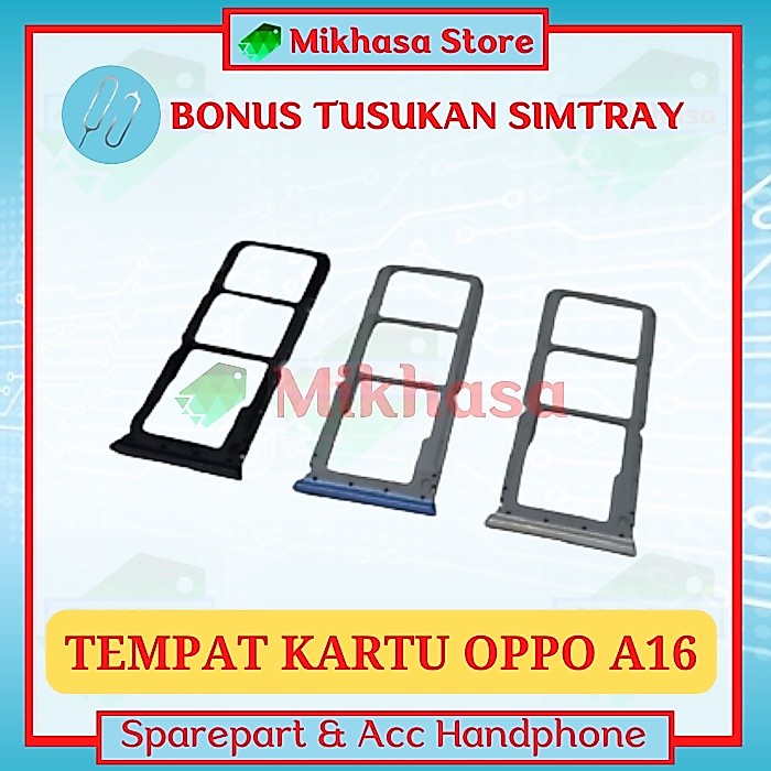 Sim Tray Simtray Opoo A16 - A54 4G Simlock Slot Sim Card Wadah Dudukan Tempat Kartu Simcard Sim Card