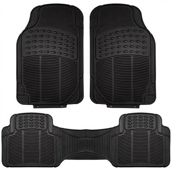 Karpet Karet Mobil / Karpet Karet 2 Baris Mobil Jazz Car - Black