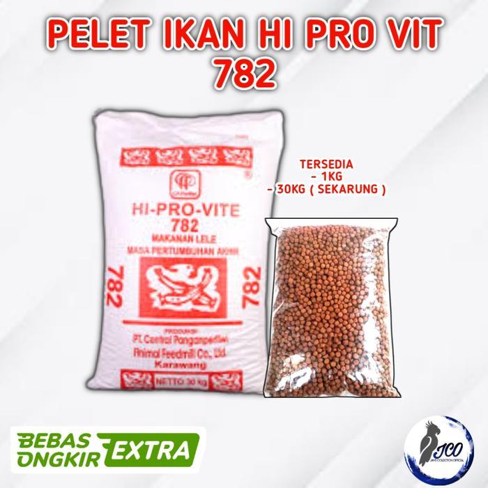 PELET IKAN HI PROVIT 782 PAKAN IKAN LELE NILA GURAME PELET HI PROVIT 4MM - 1 KG