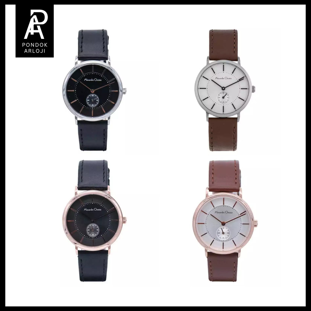 ORIGINAL Jam Tangan Wanita Alexandre Christie AC 8493 / ac8493 / 8493 Leather