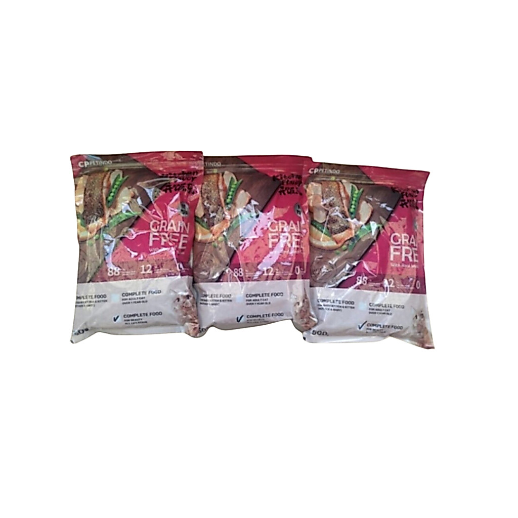 KITCHEN FLAVOR Grain Free Adult Cat Food Dry Repack 500gr x 3