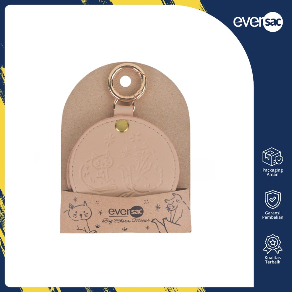 Eversac Bag Charm Mirror Ladies Beige