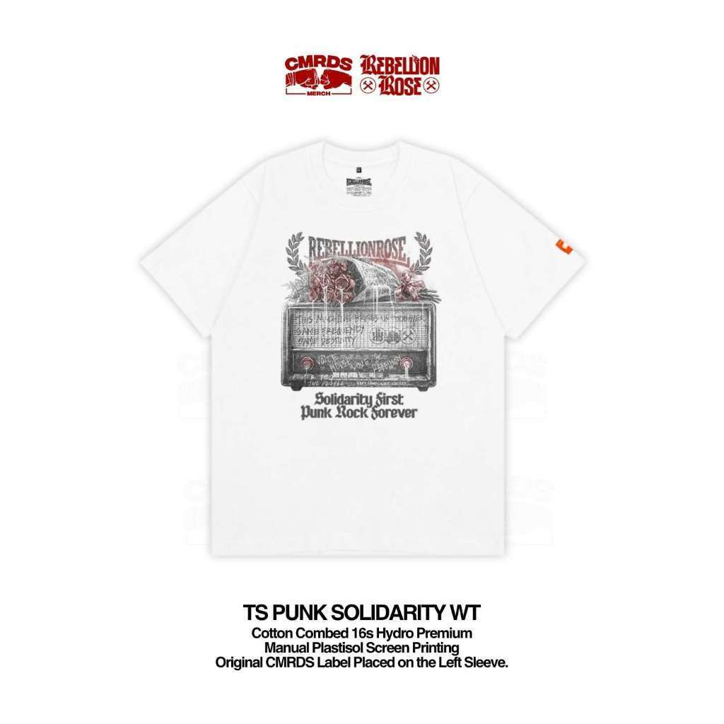 CMRDS MERCH Rebellion Rose - TS PUNK Kaos Original Merch Band RR Solidarity First Punk Rock Forever