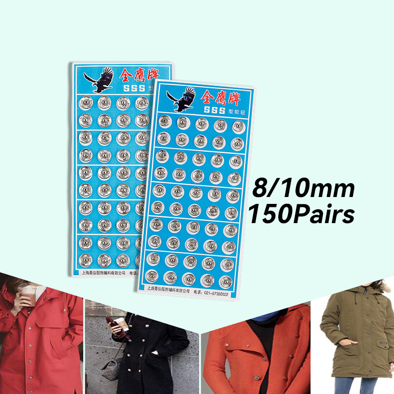 150Pasang Kancing Cetet / Press Studd / Kancing Jepret Anti Karat