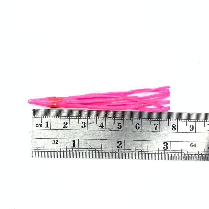 Umpan Skrit Cumi Karet Untuk Assist Hook GID - Pink Full GID