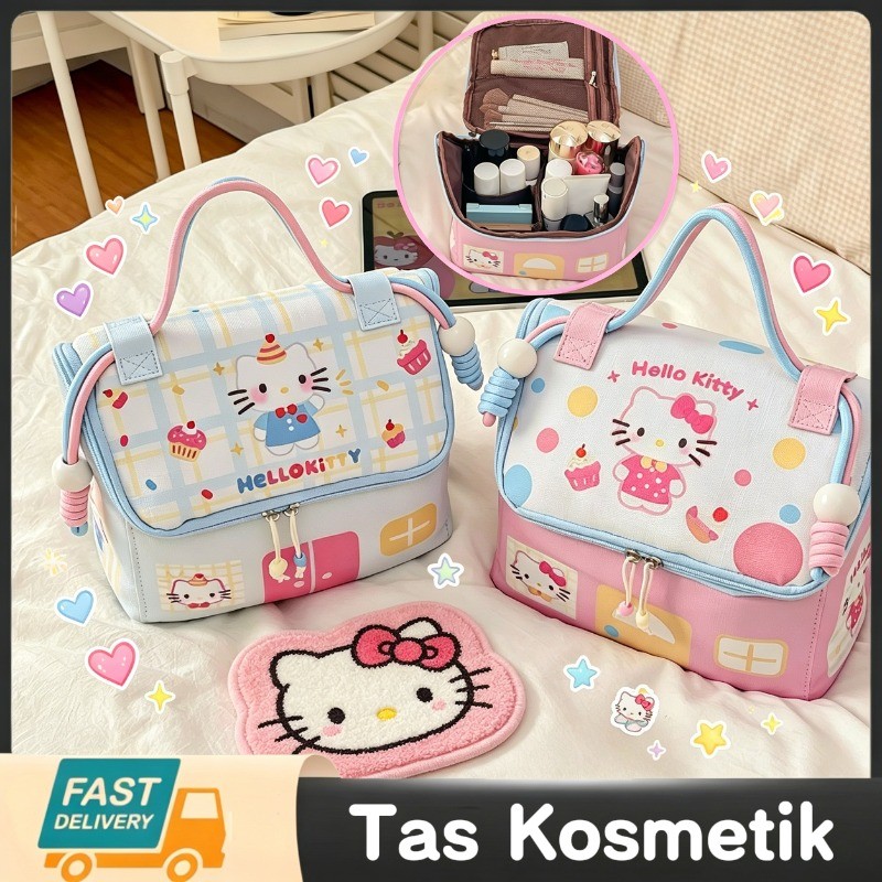 Tas Kosmetik Lucu Tas Makeup Multifungsi 2 Warna Dengan Kapasitas Besar Untuk Skincare & Perlengkapa