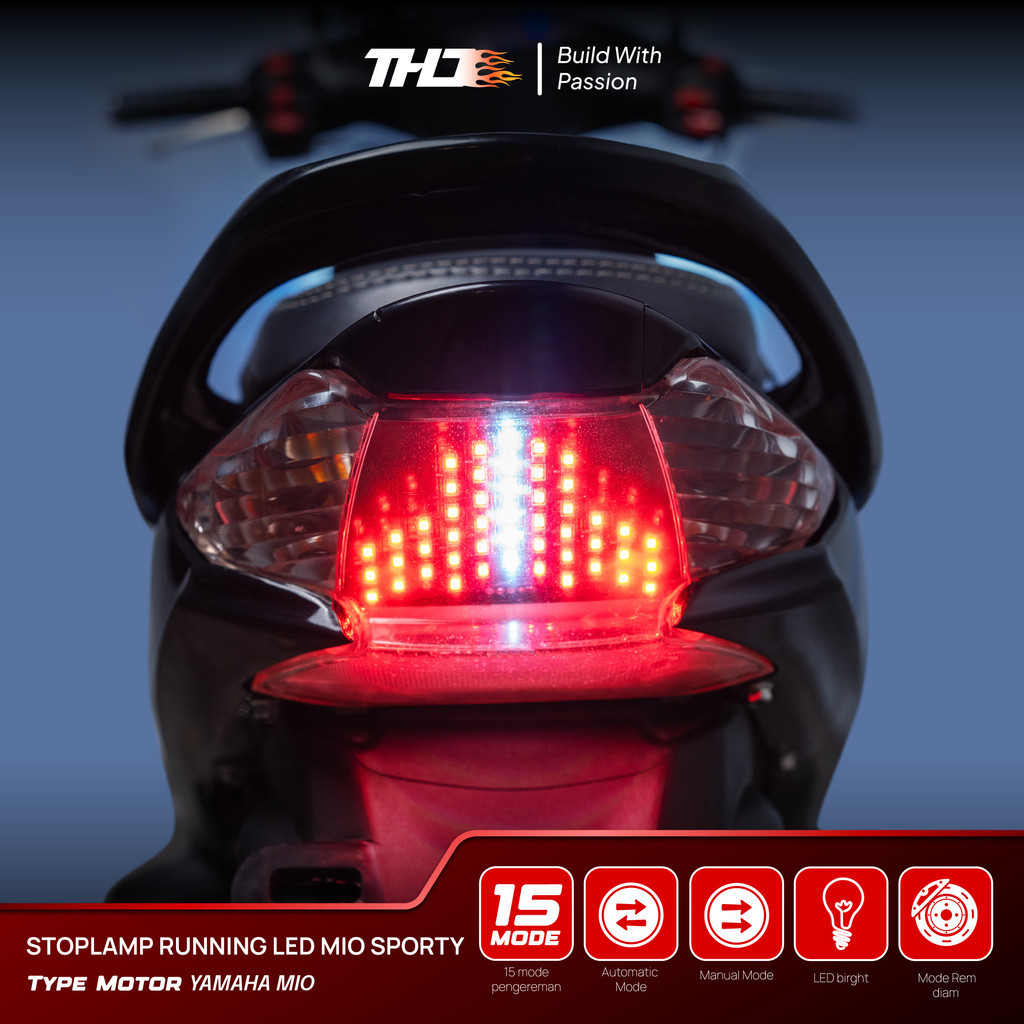 Stoplamp Running Mio Sporty Mio Smile Stoplamp Running 15 Mode Lampu Rem Belakang Mio Smile Mio Spor