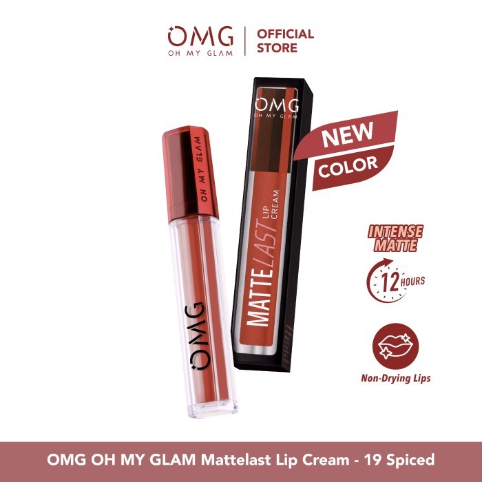 [NJ Gift Not For Sale] OMG OH MY GLAM Mattelast Lip Cream 19 Spiced 2.9 g