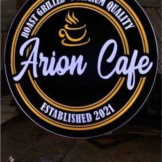 Neon Box Standar Plang Nama Toko Bulat, Plang Nama Ruangan,Plang Nama Akrilik, Plang