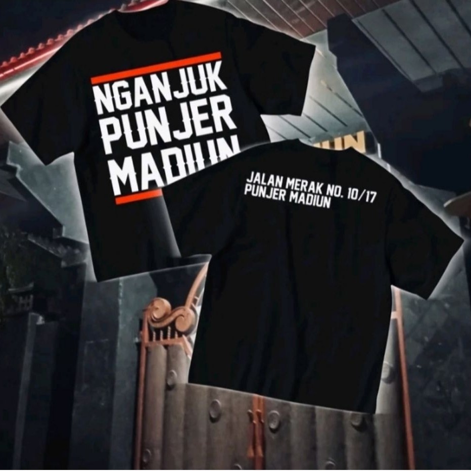 Kaos sablon nganjuk punjer madiun jalan merak t-shirts distro unisex katun bahan adem
