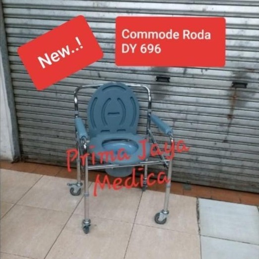 Commode Chair Dengan Roda Sellaco. Kursi Bab & Mandi Sellaco Dengan Roda.