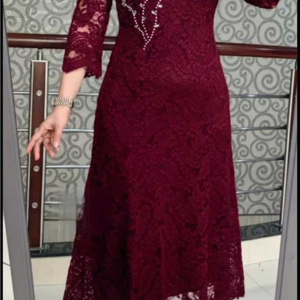 DRESS SEMI PRANCIS KEBAYA BROKAT PESTA WANITA/KEKINIAN