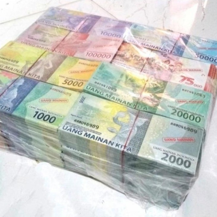 Mainan Uang Anak 1000 Pcs Grosir Campur Nominal
