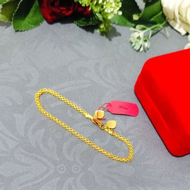 gelang dobel Nori warna gold