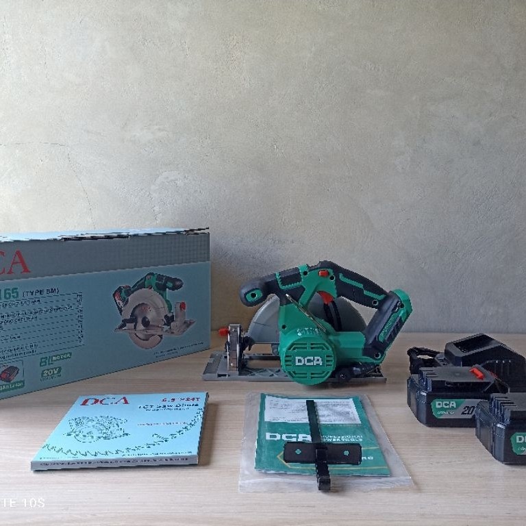 Mesin Circular Saw Cordless DCA ADMY165BM Fullset