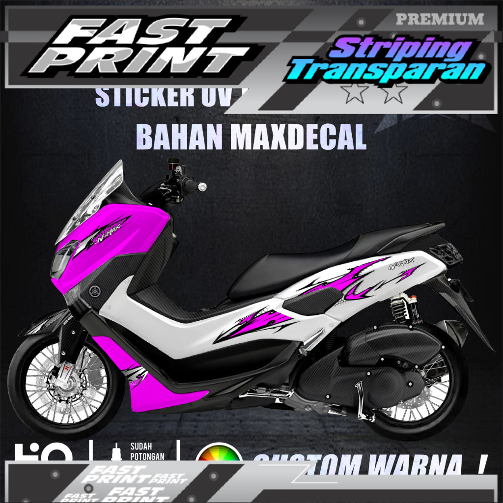 STRIPING LIVERY NMAX OLD STIKER TRANSPARANT UV MAXDECAL SIMPLE