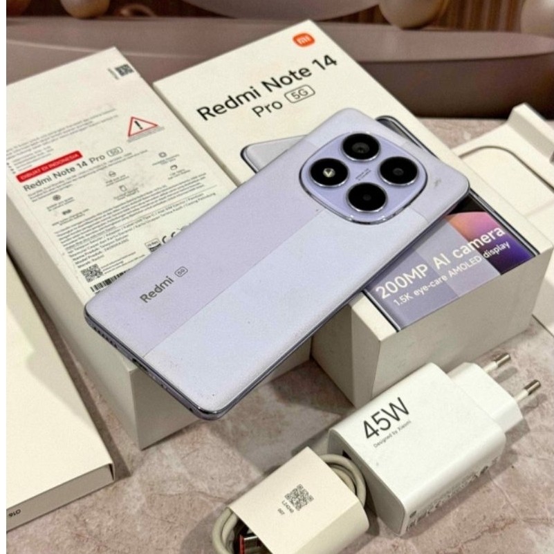 REDMI NOTE 14 PRO 5G RAM 12/512GB BEKAS FULLSET