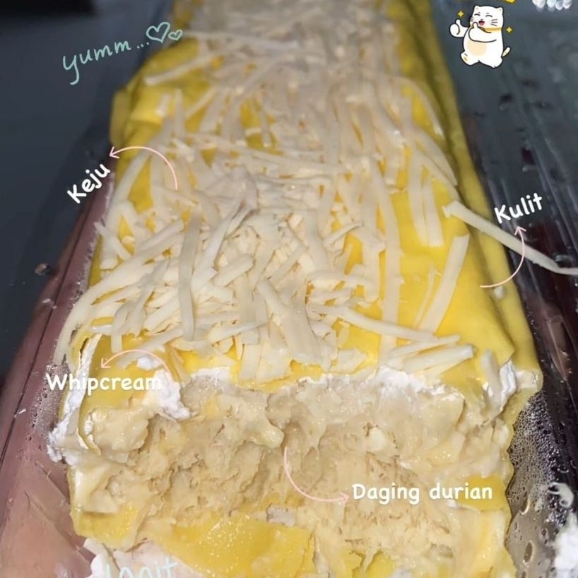 Pancake durian roll /Pancake roll durian