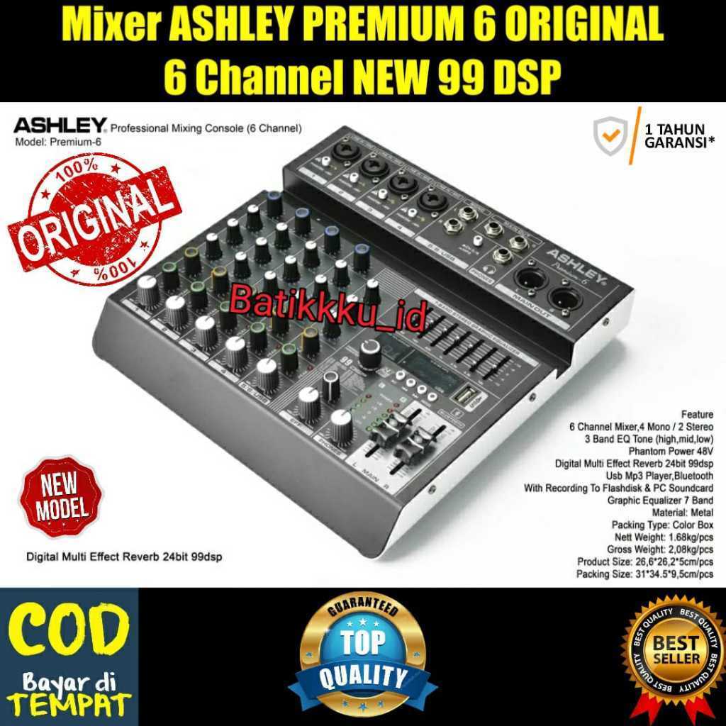 MIXER AUDIO ASHLEY PREMIUM 6 PREMIUM6 ORIGINAL WITH 99DSP 24BIT