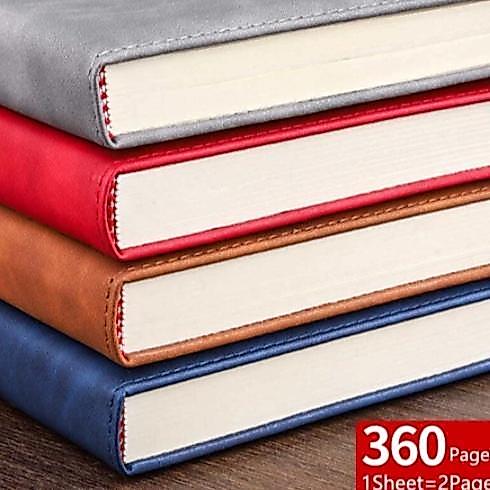 A5 Notebook Kawaii 360 Halaman Buku Harian Buku Harian Lilin Kulit Bisnis Sekolah Kuliah Kantor Perl