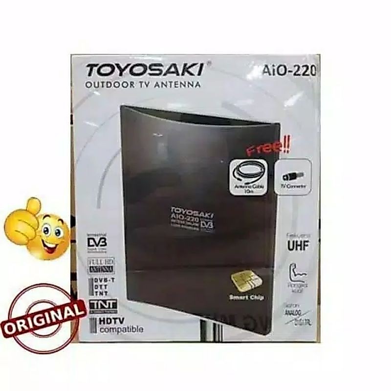 Antena Tv Digital toyosaki aio 220 / antena tv indoor / antena tv outdoor / antena digital bagus /an