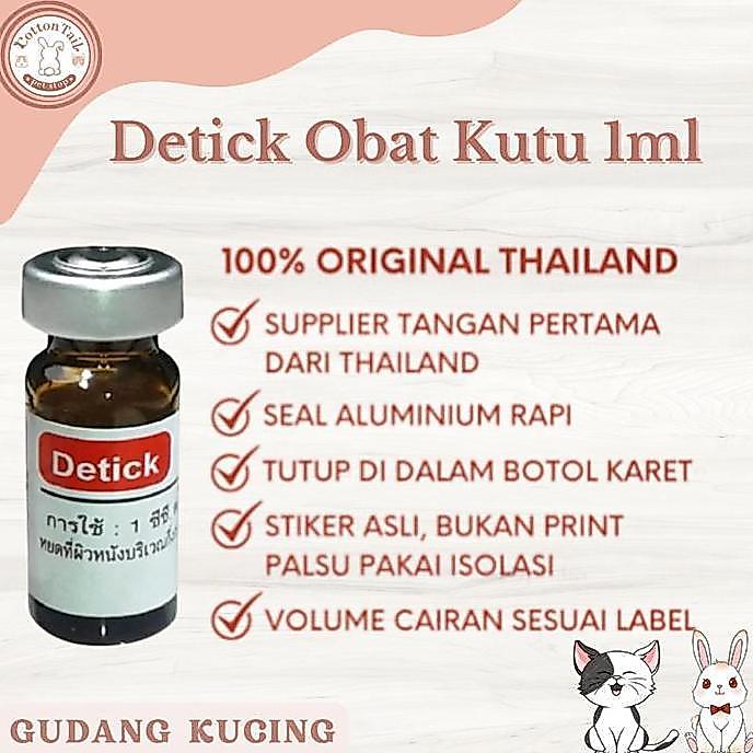 Obat Kutu Tetes Detick Detick Detick / Obat Kutu Anjing Kucing Best Quality
