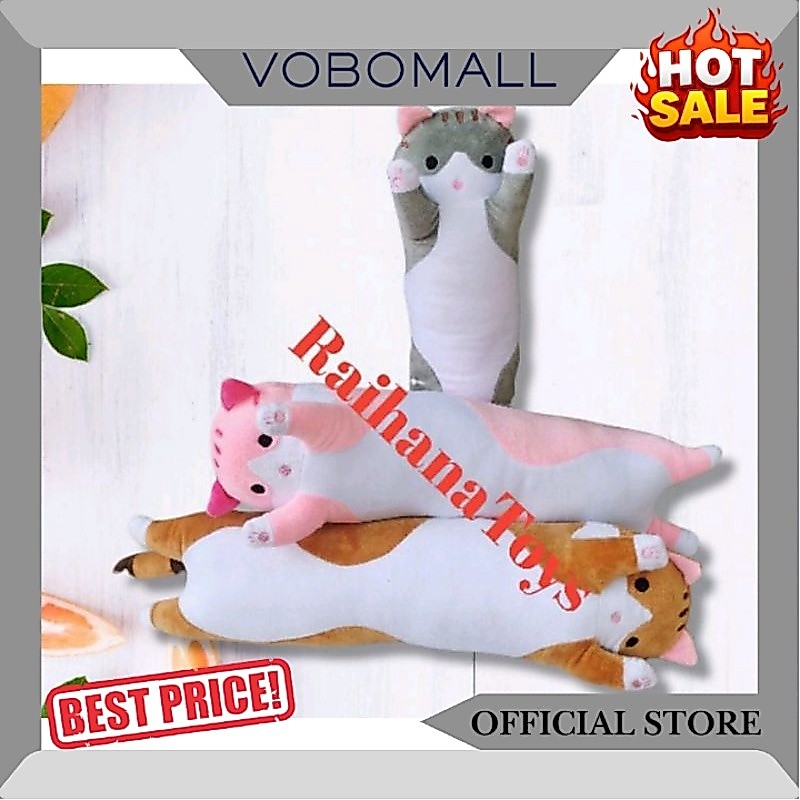 guling kucing panjang/Bantal guling kucing/boneka kucing murah FS