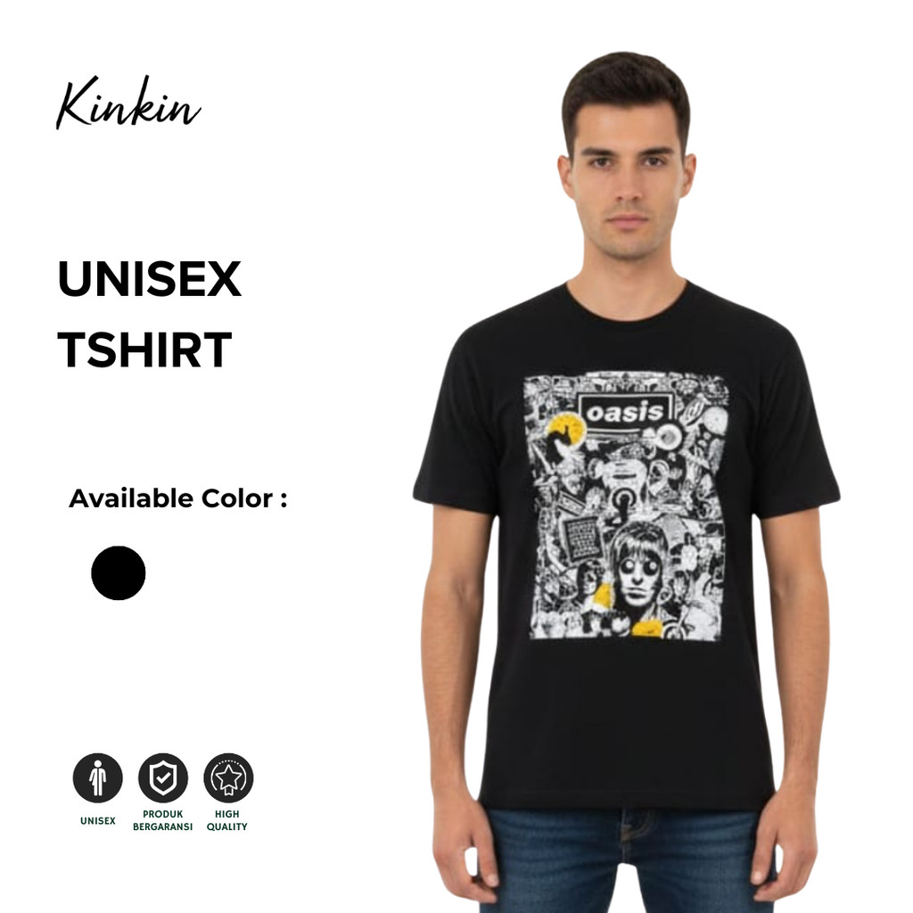 Kaos Lengan Pendek Giant Tee Jays Oasis Edition Tshirt Pria Wanita Unisex Bahan Katun