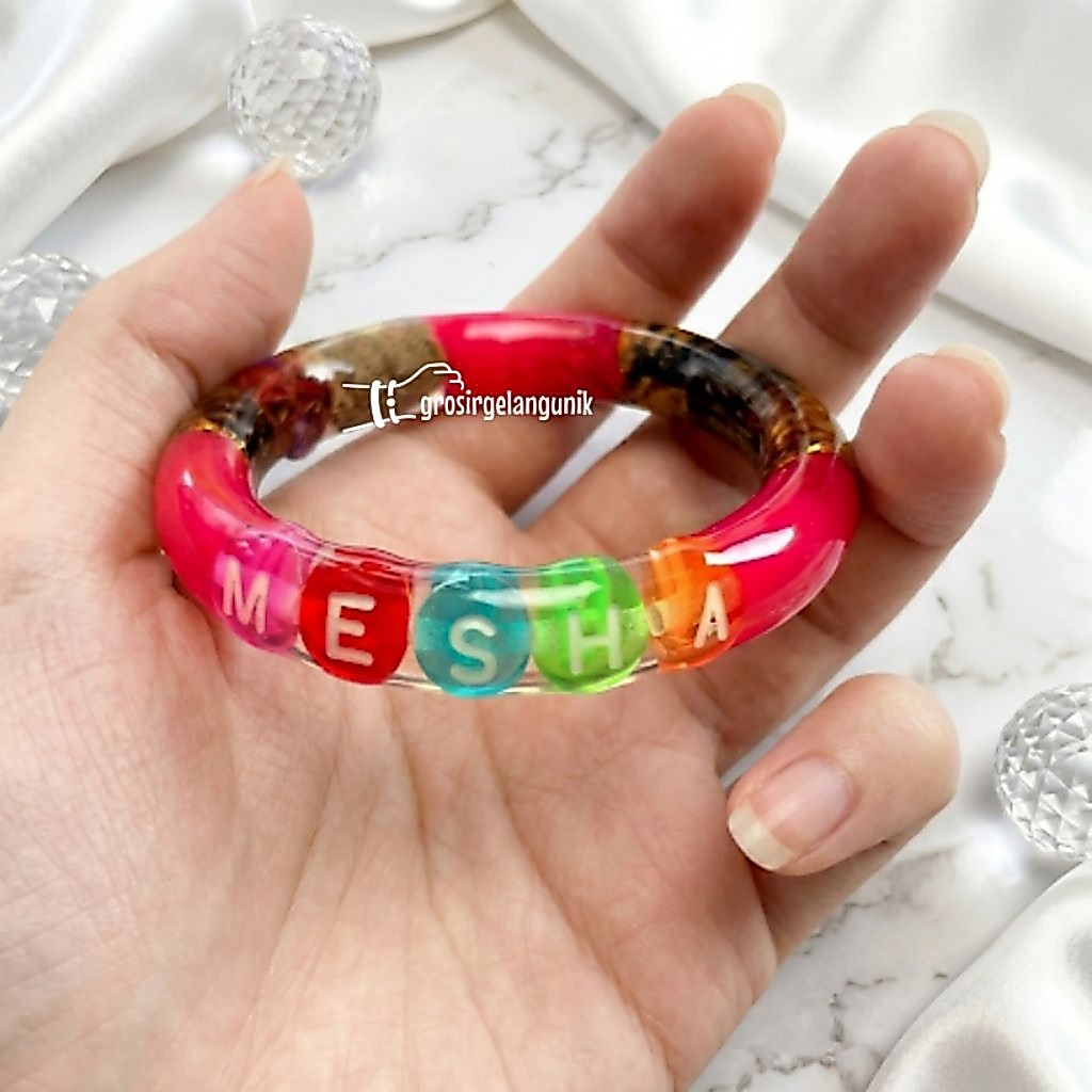 Gelang Rempah Nama untuk Bayi Anak Isi Karjango Dlingo Bengle dengan Pilihan Warna dan Ukuran Berdas