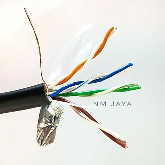 Kabel Lan Outdoor FTP Cat5E 100 Meter Spectra atau Zimmlink CCA Hitam Kabel Wifi Kabel Polos