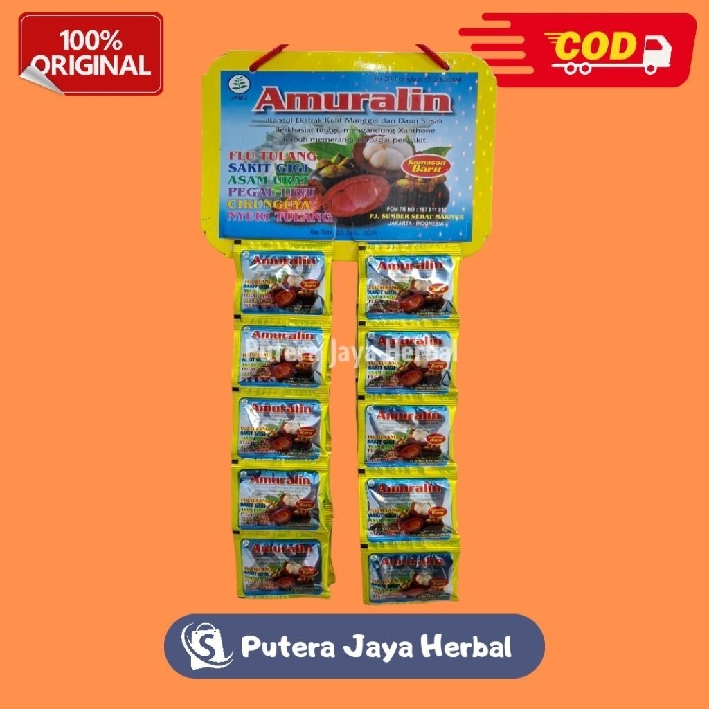 OBAT HERBAL JAMU KAPSUL AMURALIN RENCENG ORIGINAL100% ASLI