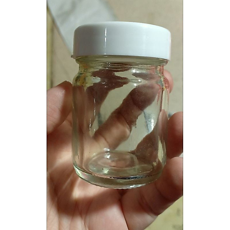 botol balsam balsem cream pot kaca beling 50ml cincau wadah jar kecil antik baru 60ml sambal bumbu